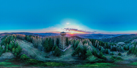 Malnik foto 360, Beskid Sądecki, zachód. © Maciej G. Szling
