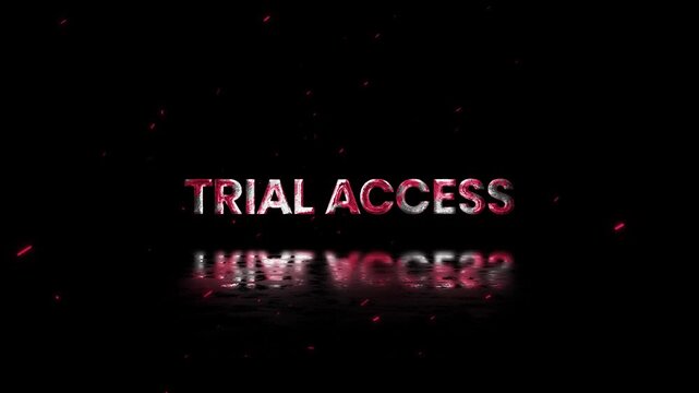 Trial Access Rusty Metal Text Animation 4K Product Demo Animation for User Acquisition and Subscription Based Marketing
