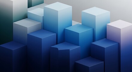 Obraz premium A unique geometric pattern of red 3d cubes forms an abstract business construction design illustrating a successful square block structure
