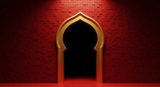 Islamic archway celebrating happy muharram day 1445 1450 with spiritual reflection