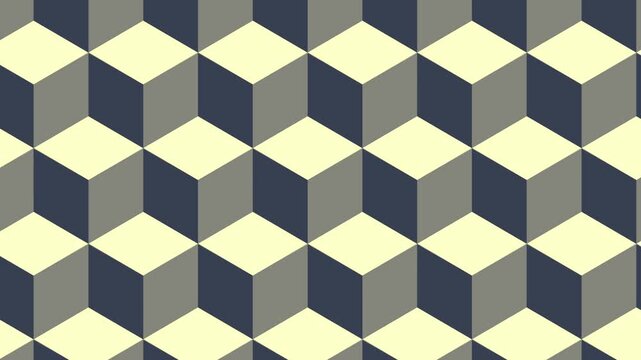 Soft Neutral Cube Geometry Minimal Background Design