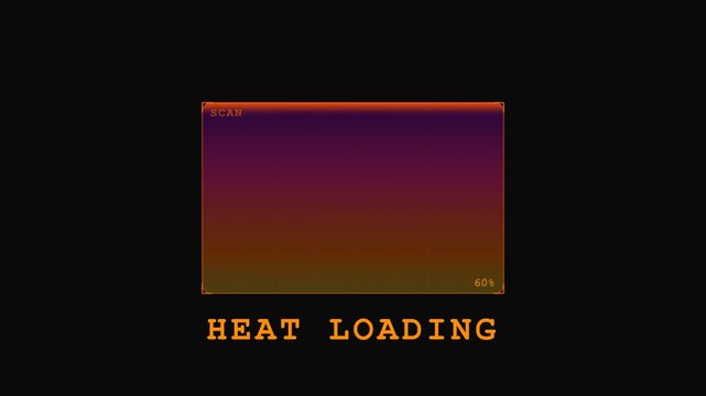Heat Loading Digital Scan Animation with Gradient Glow