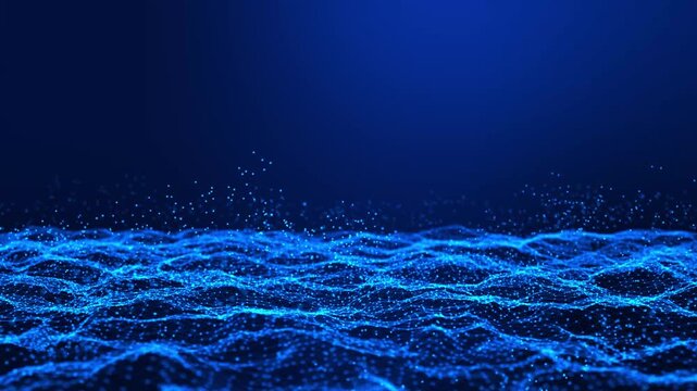 Digital technology banner concept of cyber network technology circuit data, abstract tech, internet network wave flow, AI big data, futuristic wifi connection