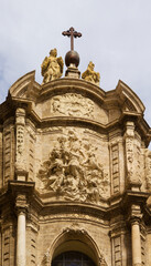 Naklejka premium Valencia, Spain, Metropolitan Cathedral–Basilica of the Assumption of Our Lady of Valencia, AKA St Mary's Cathedral, architectural details 