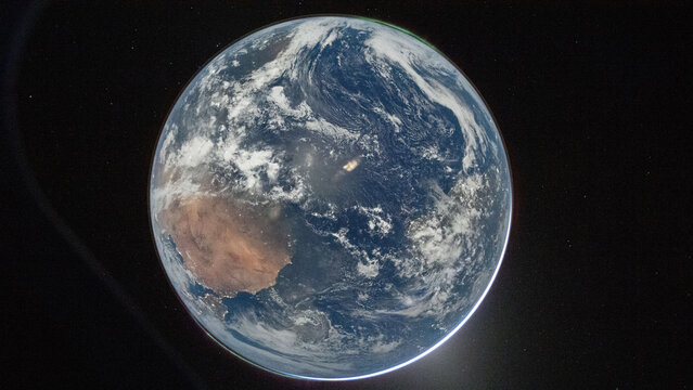 A view of Earth from Space. Elements of the image furnished by NASA.