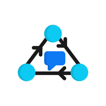 dialectic simple flat icon illustration