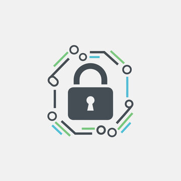 Digital Lock with Circuit Board Elements.