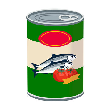 Canned Sardines In Tomato Sauce Illustration