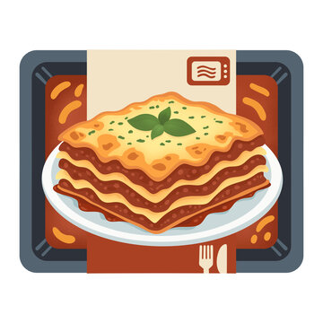 Ready To Eat Lasagna In Microwaveable Packaging