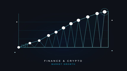 The intersection of financial markets and cryptocurrency growth trends illustrated through a visual representation of upward trajectories © Samim