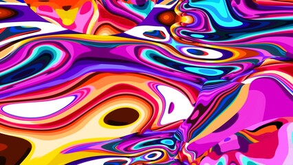 Obraz premium Vibrant abstract colorful liquid swirl pattern with bold hues