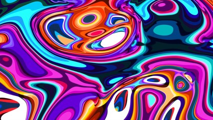 Fototapeta premium Colorful Abstract Liquid Art with Swirling Patterns and Vivid Hues