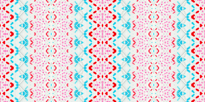 Red Color Geometric Pattern. Abstract Stripe Boho Batik. Green Color Geometric Texture. Seamless Watercolor Carpet Pattern Seamless Hand Print. Green Color Geo Ethnic Batik. Tribal Bohemian Brush.