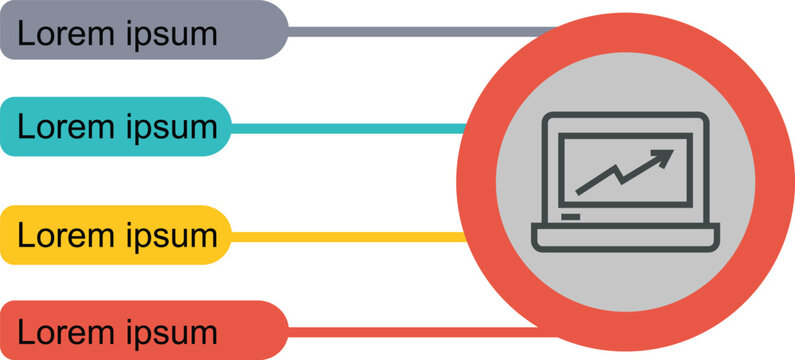 Four different data sources converging towards a single analytics dashboard on a laptop