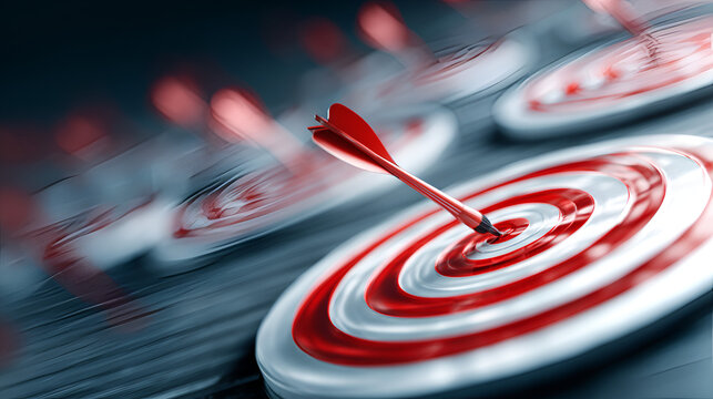 Goal focus, strategic clarity, business alignment are crucial for performance success. This concept highlights precision planning, vision-driven growth, power of staying on target competitive markets