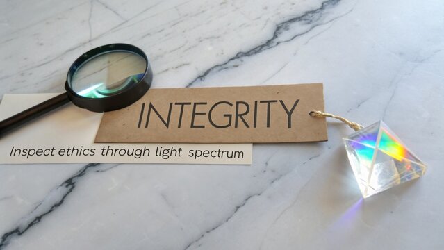 Exploring the Concept of Integrity Through Light and Reflection in Modern Symbolism