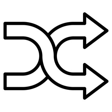 Shuffle  Icon Element For Design
