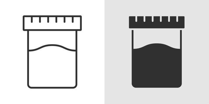 Urine Test Icon representing diagnostic testing, lab analysis, and health screening