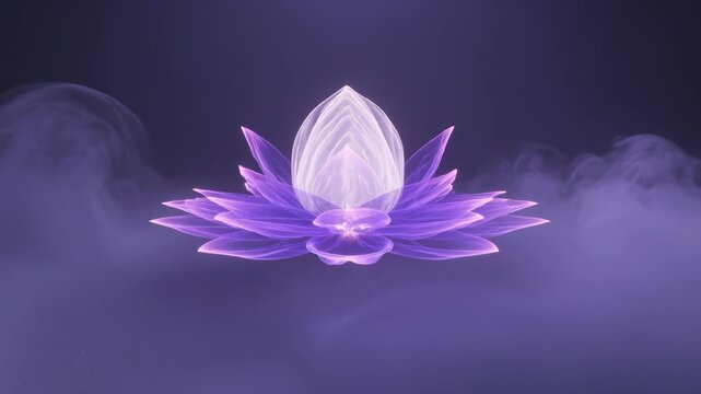 Purple crown chakra meditation backdrop 4K Seamless Loop - Relaxing Meditation Wellness Background