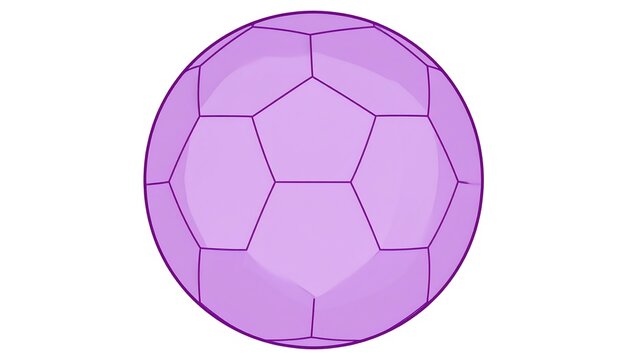 A two-dimensional illustration of a geometrical soccer-ball structure, comprised of pentagons and hexagons, shaded purple