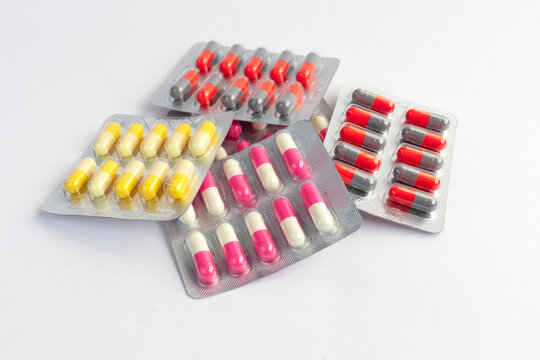 medications in blister packs, commonly used in pharmacy and healthcare settings for treatment.