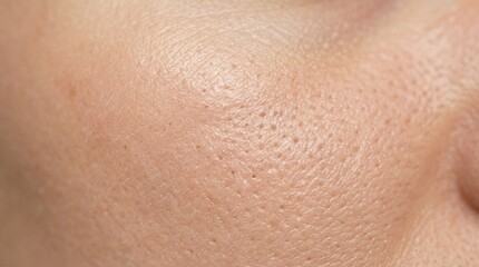 Fototapeta premium Macro human skin pores texture dermatology background