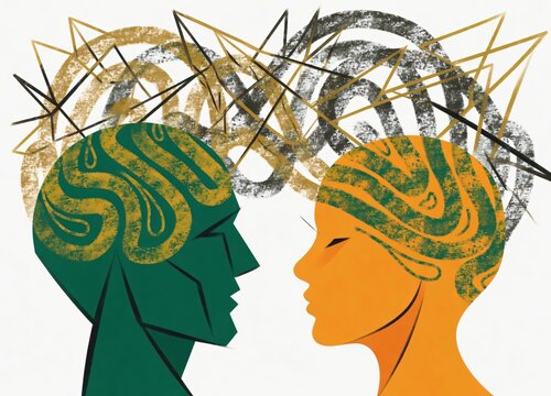 Conflitto mentale e incomprensione: due profili con caos astratto