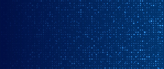 Obraz premium Modern technology grid with glowing dots and gradient transition digital data visualization background