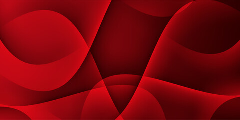 Obraz premium Red abstract background with dynamic shapes composition simple. futuristic technology concept
