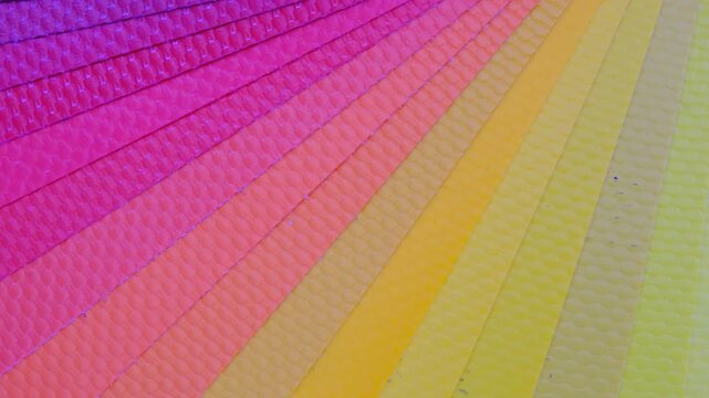 Sample of PVC Polymer Vinyl, Material design color palette layout, RAL color system