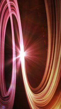 Glowing light streaks forming orbital lines abstract background