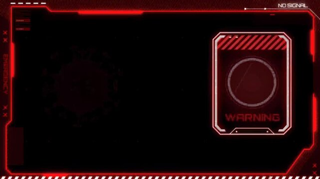 Futuristic HUD interface with digital radar and cyber technology.