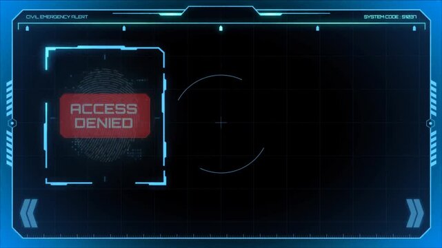 Futuristic HUD interface with digital radar and cyber technology.