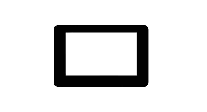 Black rectangle shape design element.