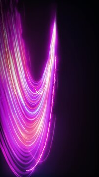 Purple and pink light trails creating abstract movement