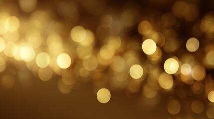 Obraz premium Golden bokeh lights festive abstract background celebration theme