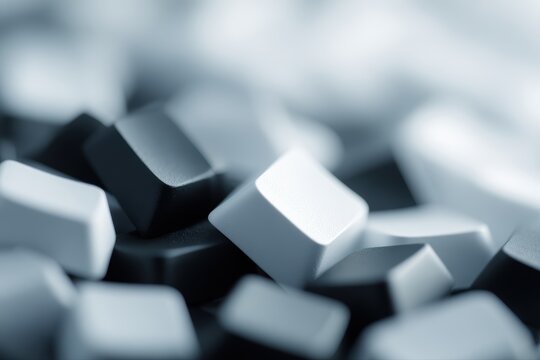 Abstract pile of keyboard Esc keys representing digital escape concept