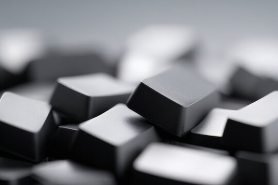 Abstract pile of keyboard Esc keys representing digital escape concept