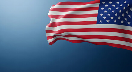 Obraz premium Waving american flag a symbol of freedom and national pride
