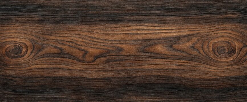Warm rustic wooden plank with two prominent knots and flowing grain pattern conveying a cozy natural texture