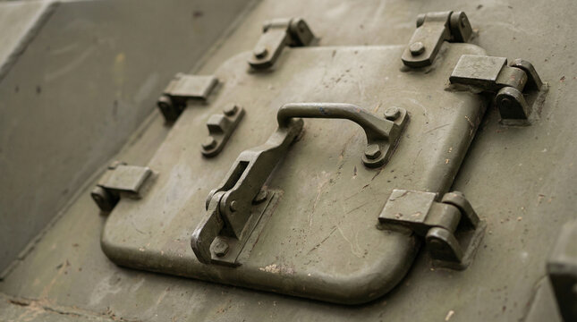 Armored Vehicle Metal Detail Close Up Military Equipment
