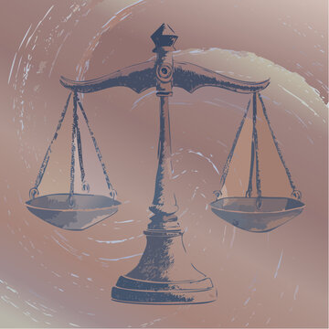 Classic Scales of Justice Symbolizing Balance and Fairness.