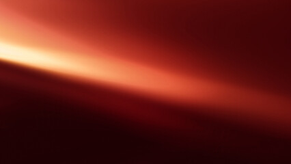 Fototapeta premium Deep red abstract background with diagonal golden light beam, dark crimson gradient texture for dramatic design and creative projects 