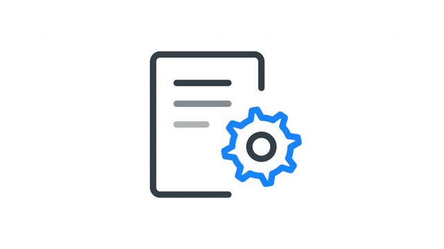 Animated policy engine icon representing rule enforcement, access control, and security governance. Ideal for cybersecurity platforms, compliance systems, and enterprise policy management visuals.