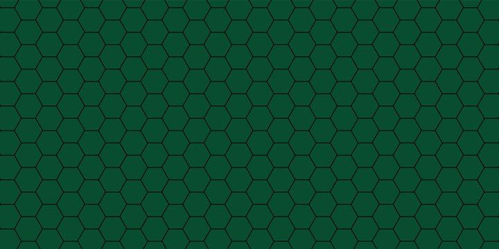 Abstract green hexagon geometric pattern with gradient shades forming a modern honeycomb style background. Clean and minimal design suitable for technology themes, digital presentations, banners, 