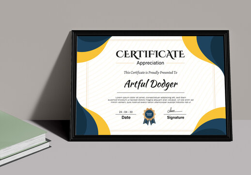 Certificate Template for Award
