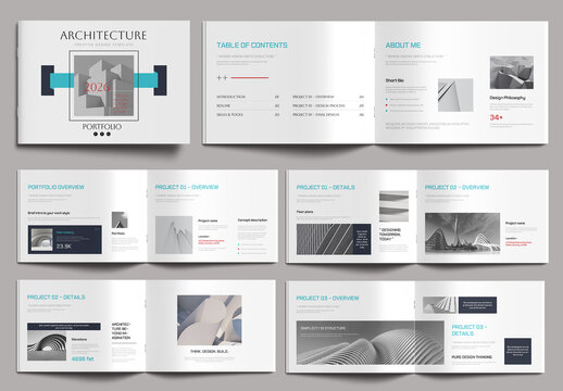 Clean Minimal Architecture Portfolio Layout