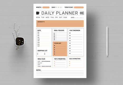 Daily Planner Layout