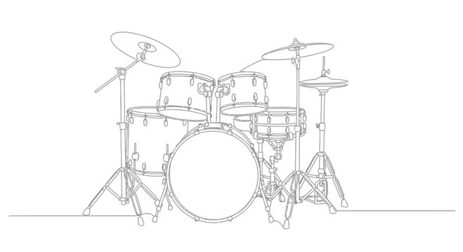 Drum set musical instrument equipment.