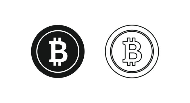 Bitcoin Logo Cryptocurrency Symbol Vector
